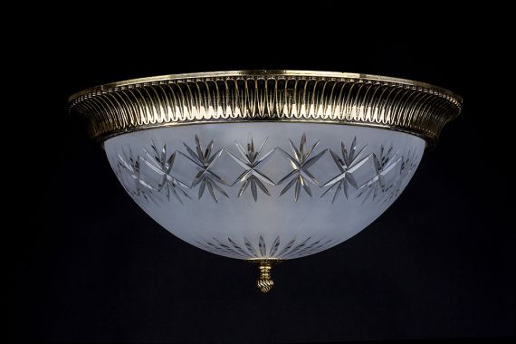 Chandelier ArtGlass LEA III BRASS ANTIQUE Series